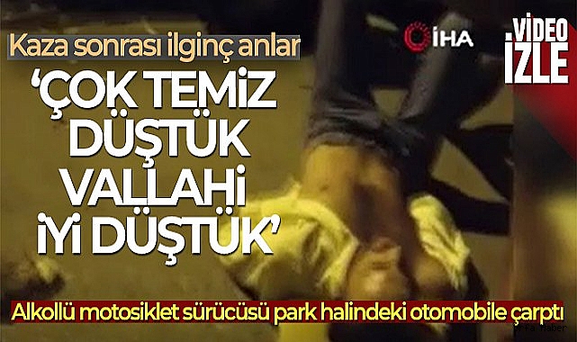 Kazaya karışan motosikletteki yolcu kadın: 'Çok temiz düştük, vallahi iyi düştük'