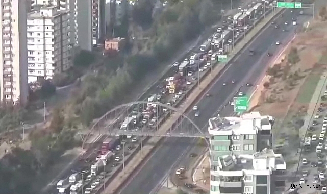 Polis sıkışan trafiği helikopterle tespit edip açtı