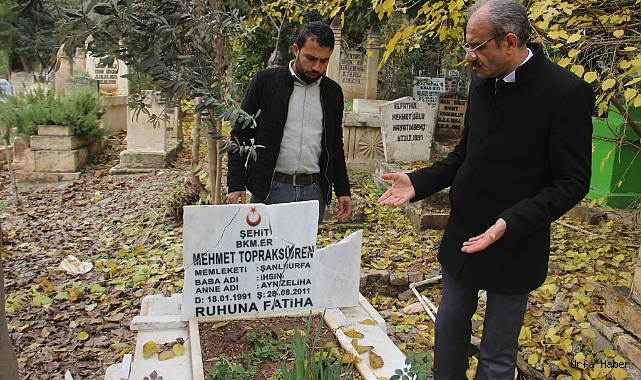 ŞEHİT MEZARINA BÜYÜK SAYGISIZLIK