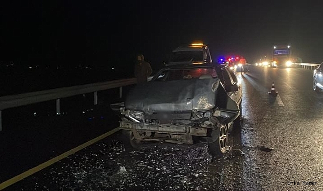 SİVEREK’TE OTOMOBİL İLE TIR ÇARPIŞTI