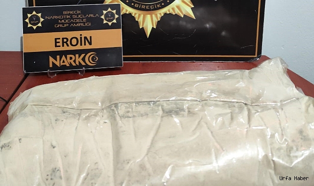 3 KİLO 100 GRAM EROİN ELE GEÇİRİLDİ