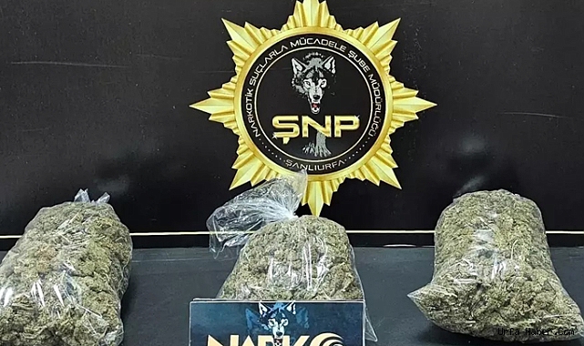 ŞANLIURFA'DA 2 KİLO 950 GRAM SENTETİK UYUŞTURUCUYA ELE GEÇİRİLDİ
