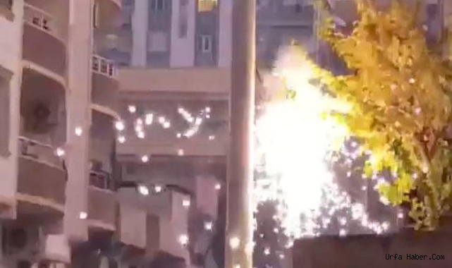 ŞANLIURFA'DA ELEKTRİK KABLOLARI BOMBA GİBİ PATLADI!