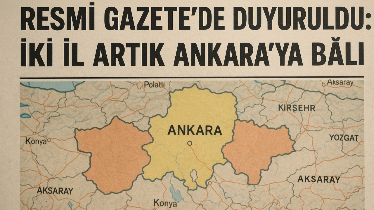 Resmî Gazete'de Duyuruldu: İki İl Artık Ankara'ya Bağlı