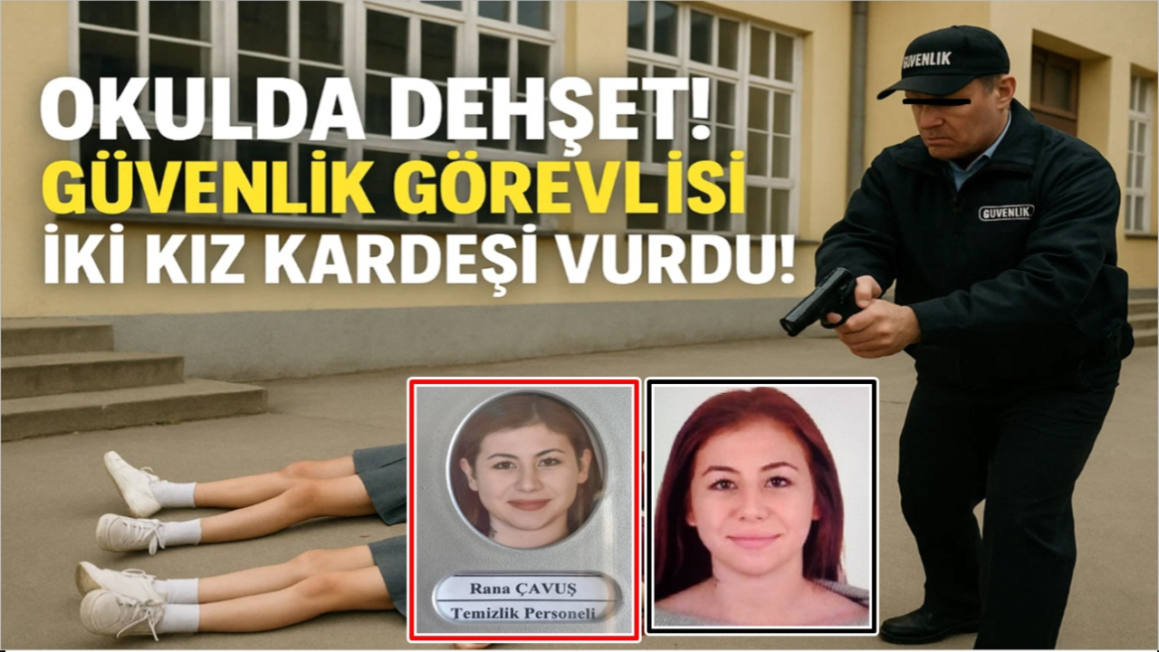 Okulda Dehşet! Güvenlik Görevlisi İki Kız Kardeşi Vurdu!