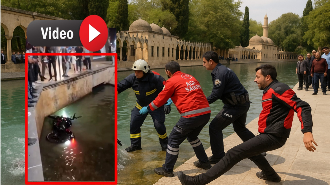 Motosiklet Balıklıgöl’e Düştü: Sürücü Son Anda Kurtuldu