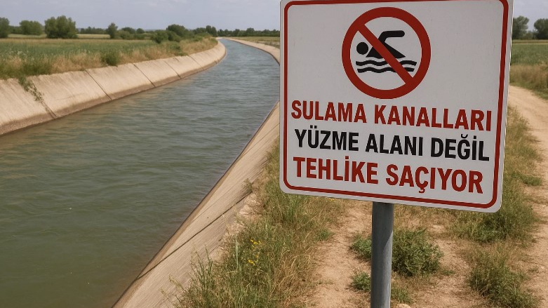 Sulama Kanalları Yüzme Alanı Değil, Tehlike Saçıyor!