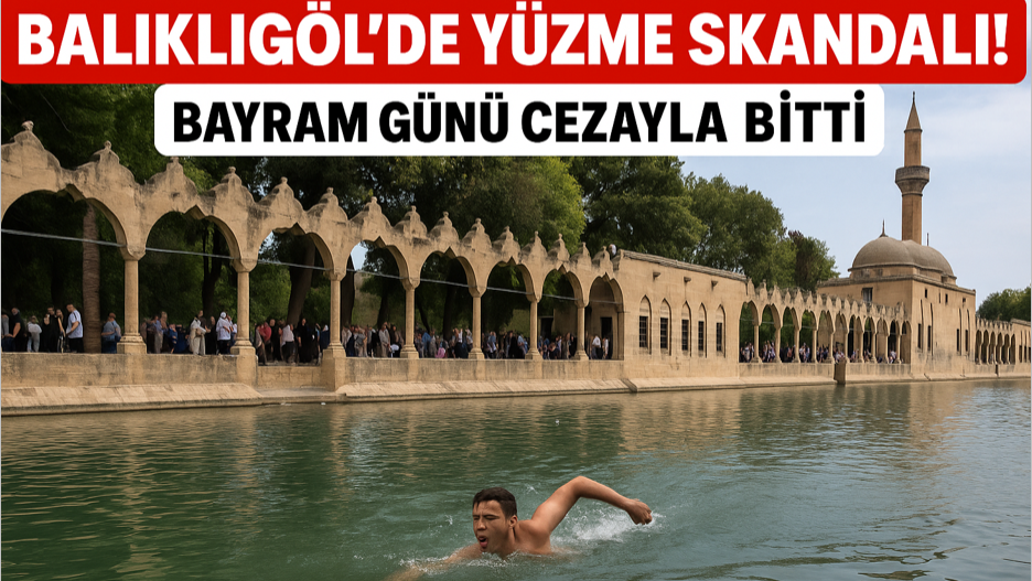 Balıklıgöl'de Yüzme Skandalı! Bayram Günü Cezayla Bitti!