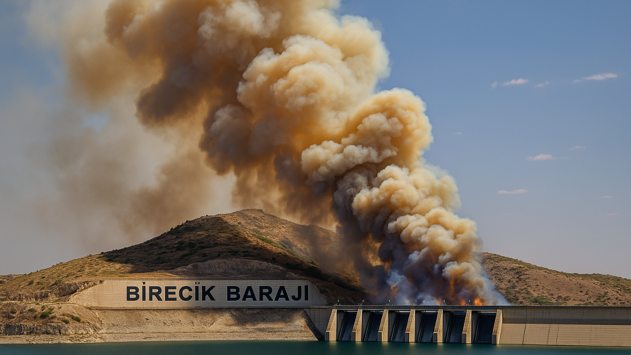 Birecik Barajı'ndan Yükselen Dumanlar Korkuttu