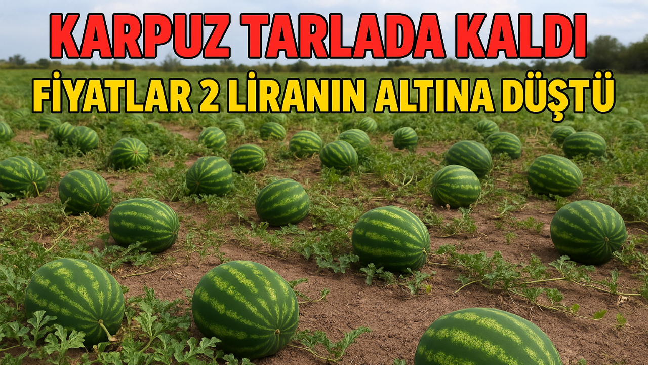 Karpuz Tarlada Kaldı! Fiyatlar 2 Liranın Altına Düştü