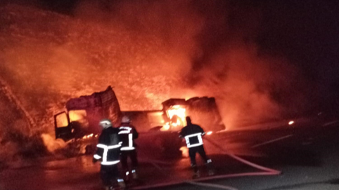 Şanlıurfa'da Akaryakıt Yüklü Tanker Alev Alev Yandı!
