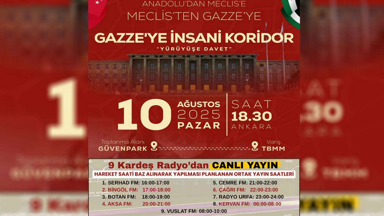 Gazze İçin 9 Radyodan Ortak Yayın