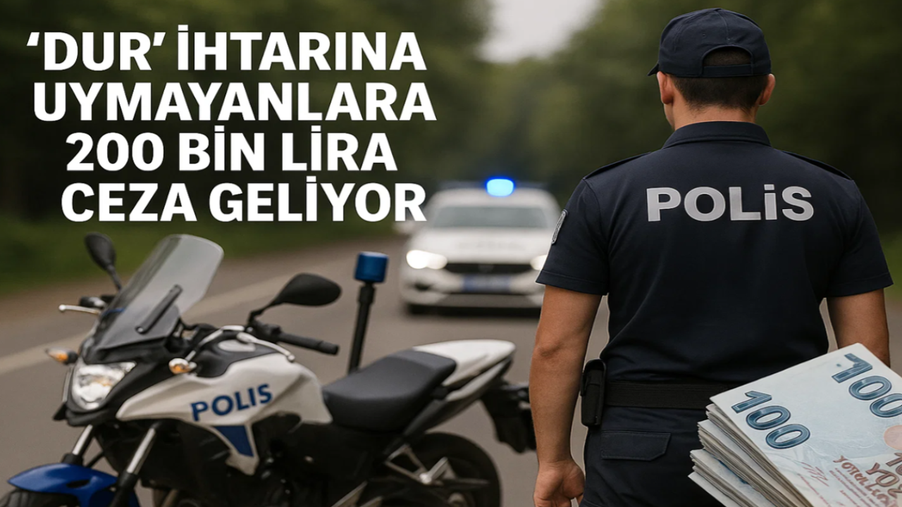 Dur” İhtarına Uymayanlara 200 Bin Lira Ceza Geliyor