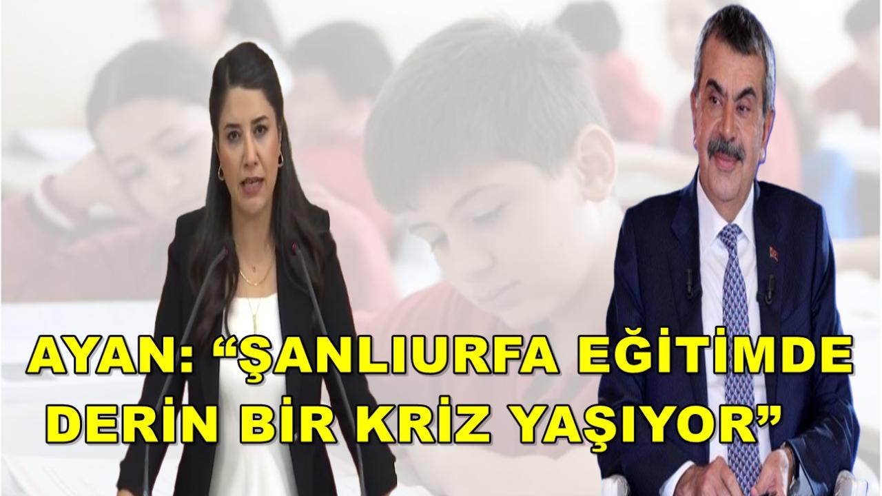 Ayan: “Şanlıurfa Eğitimde Derin Bir Kriz Yaşıyor”