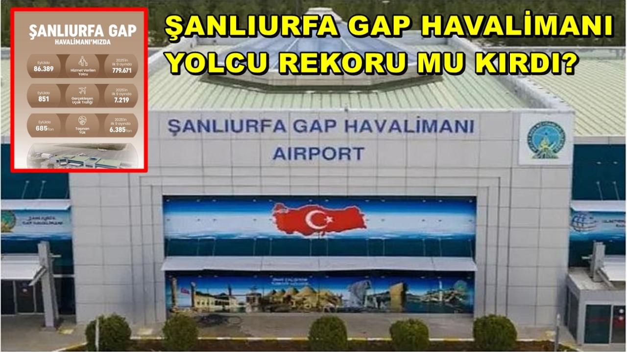Şanlıurfa GAP Havalimanı Yolcu Rekoru Mu Kırdı?
