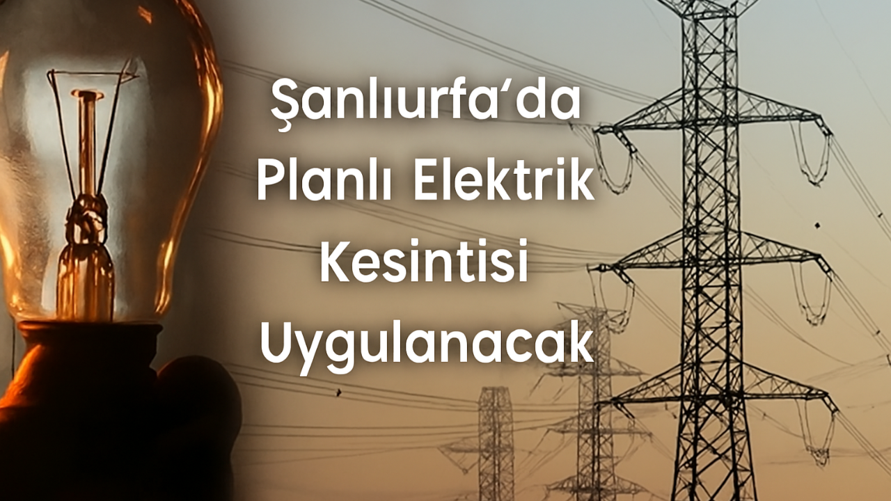 Şanlıurfa'da Planlı Elektrik Kesintisi Uygulanacak