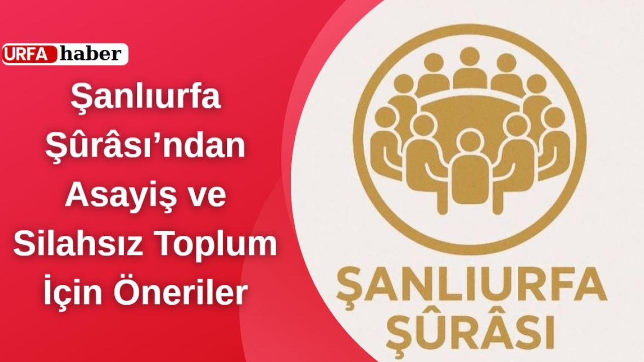 Şanlıurfa Şûrâsı’ndan Asayiş ve Silahsız Toplum İçin Öneriler