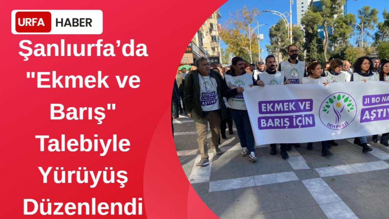 Şanlıurfa’da "Ekmek ve Barış" Talebiyle Yürüyüş Düzenlendi
