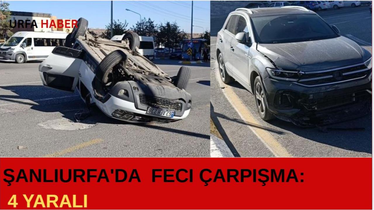 Şanlıurfa'da  Feci Çarpışma: 4 Yaralı