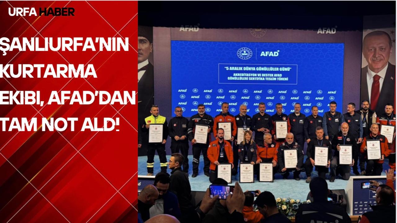 Şanlıurfa’nın Kurtarma Ekibi, AFAD’dan Tam Not Aldı