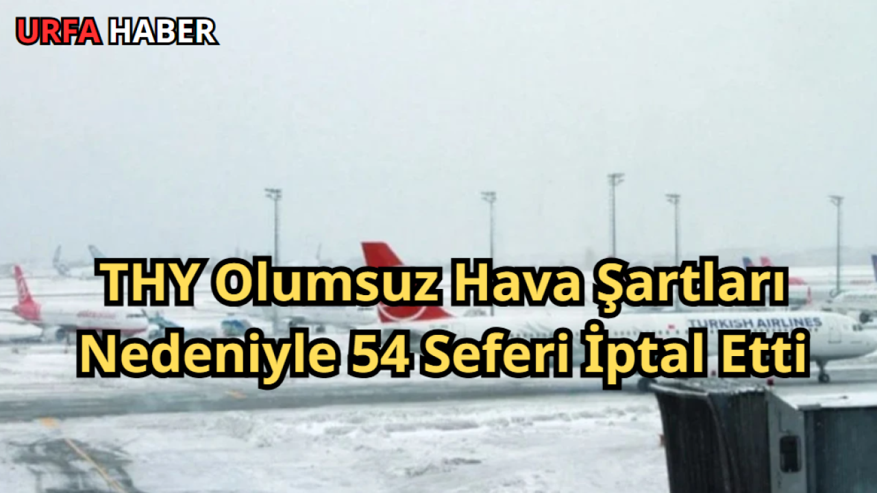 THY Olumsuz Hava Şartları Nedeniyle 54 Seferi İptal Etti