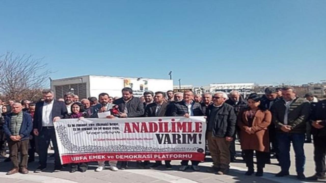 Urfa Emek ve Demokrasi Platformu’ndan Dünya Anadil Günü açıklaması!