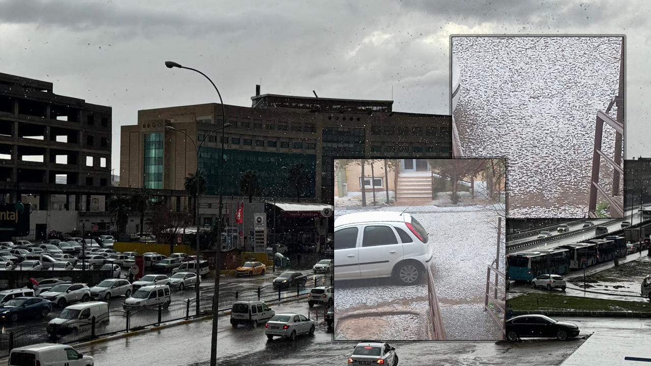 Urfa'da nohut büyüklüğünde dolu yağışı!