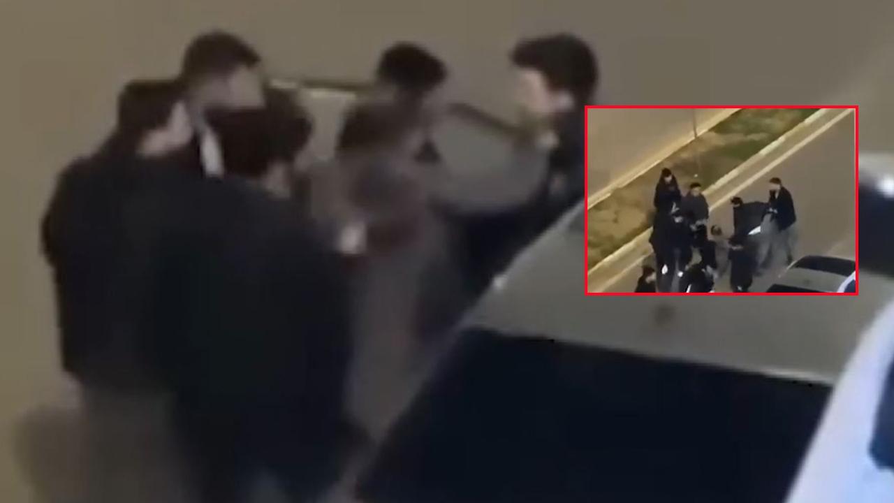 Aracından indirip sopayla dövdüler: O anlar kamerada!
