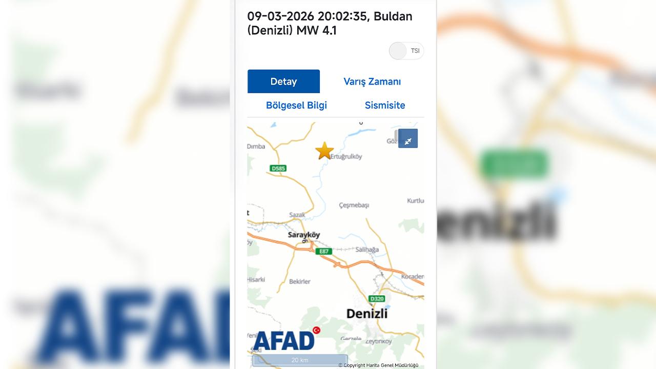 Denizli'de 4.1 büyüklüğündeki deprem korkuttu!