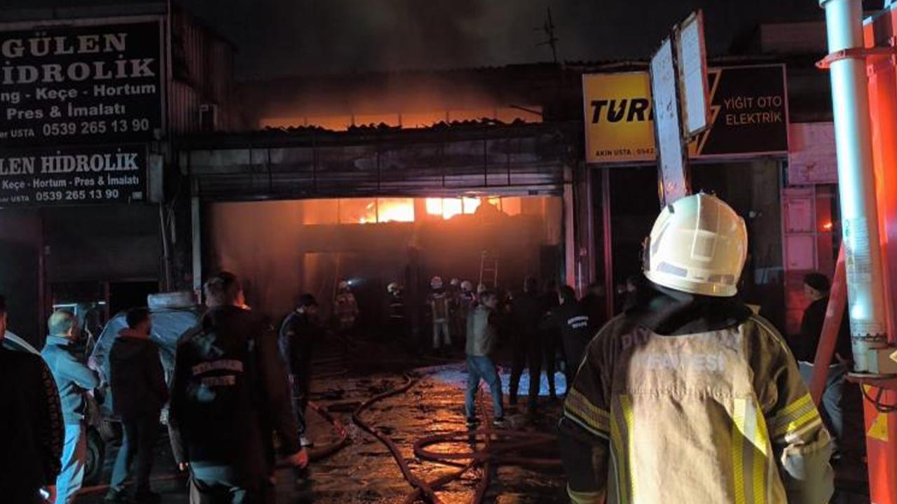 Diyarbakır'da oto tamir dükkanında yangın!
