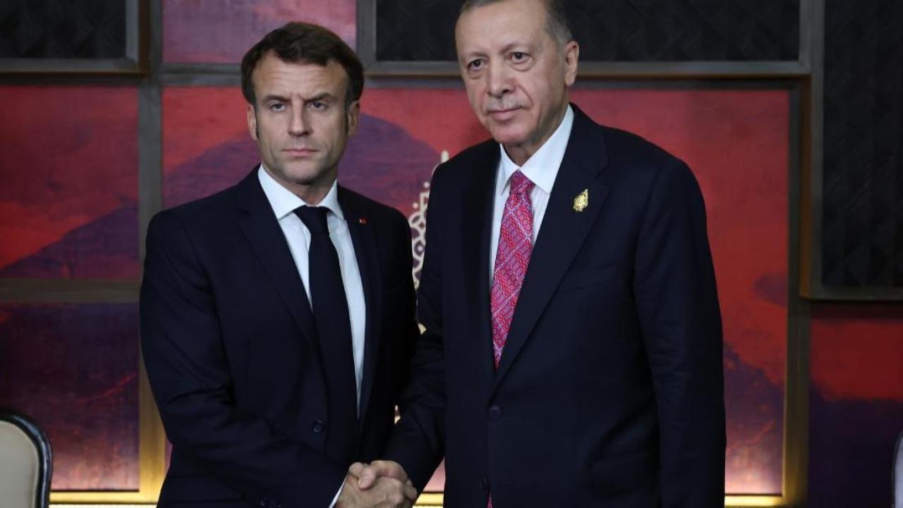 Macron, Cumhurbaşkanı Erdoğan ile görüştü!