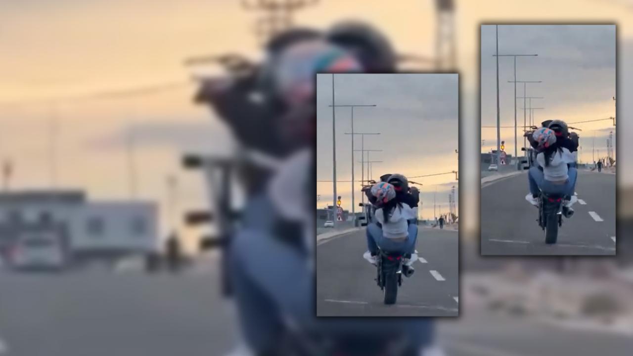Urfa’da motosiklet sürücüsünden trafikte tehlikeli şov!