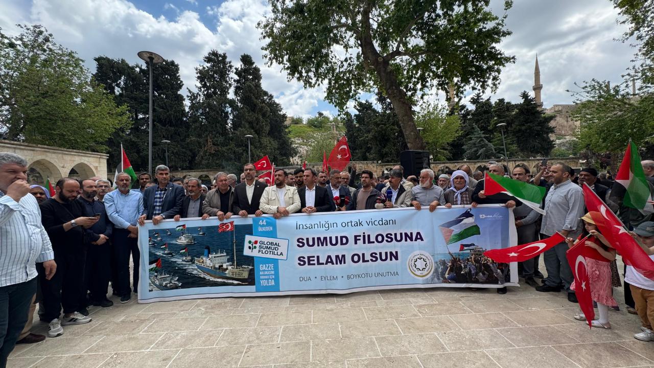 Şanlıurfa’dan Filistin’e destek! Global Sumud Filosu’na müdahaleye tepki