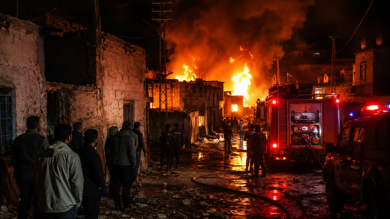 Viranşehir'de korkutan anlar: Evler ateşe verildi!