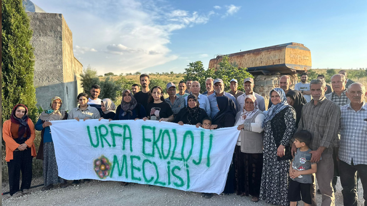 Urfa'da tarım alanına kurulan beton santrale tepki!