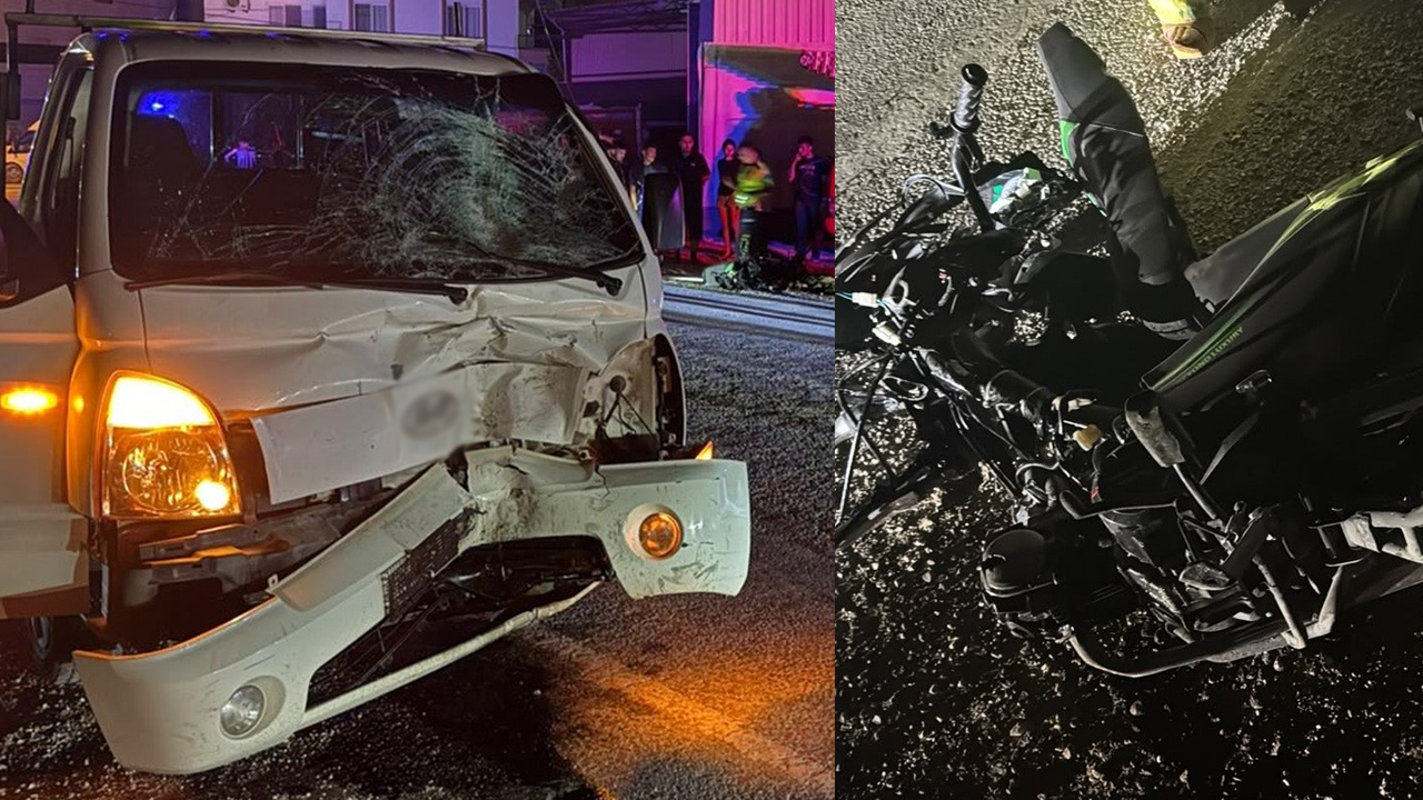 Motosiklet ile kamyonet çarpıştı: 16 yaşındaki sürücü öldü!