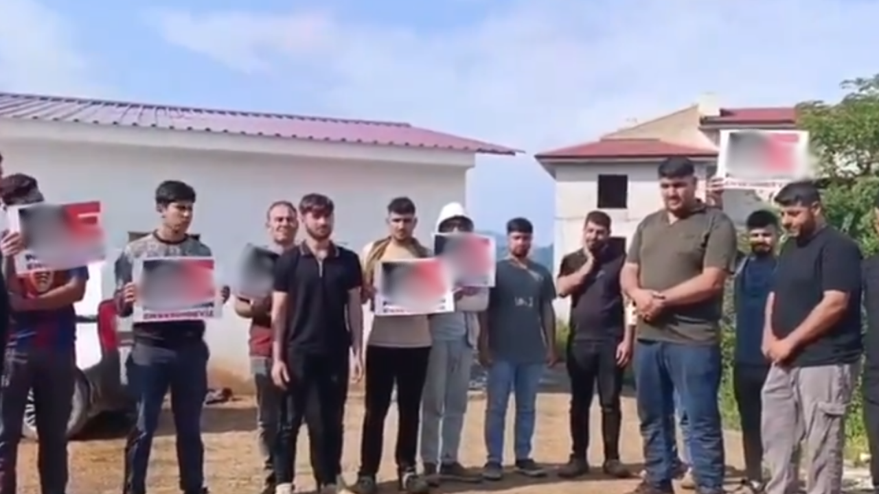 Şanlıurfalı işçiler Trabzon’da eylem yaptı