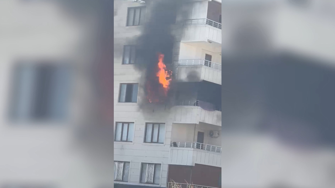 Urfa’da 8 katlı binada korkutan yangın!