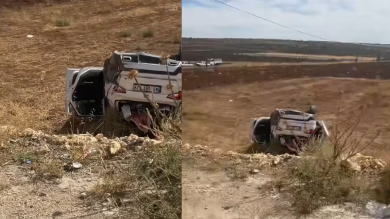Şanlıurfa’da araç tarlaya uçtu: 2 kişi yaralandı