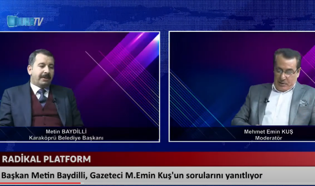 Başkan Baydilli, Ruha TV'de önemli açıklamalarda bulundu
