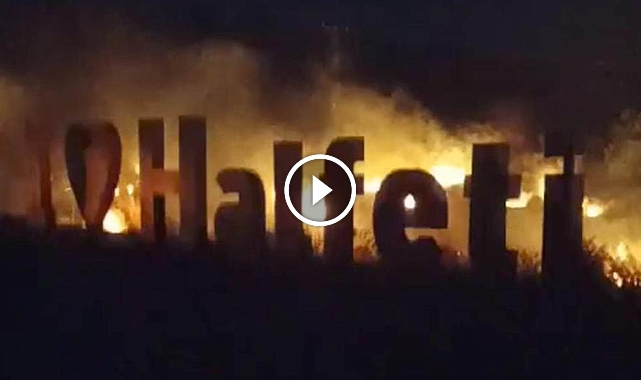 Halfeti alevlere teslim oldu
