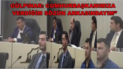 Gülpınar: Cumhurbaşkanımıza Verdiğim Sözün Arkasındayım”