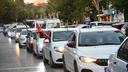 Şanlıurfa Siverek’te Sumud Filosu'na Destek Konvoyu