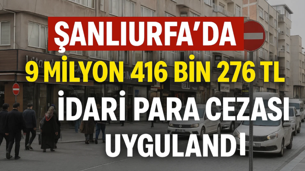Şanlıurfa’da 20 İşletmeye 9,4 Milyon TL Ceza Kesildi