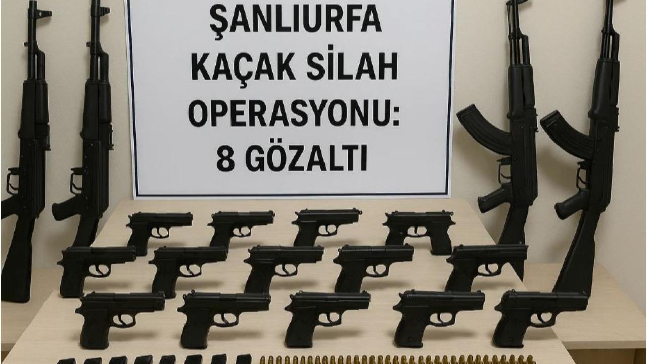Şanlıurfa’da Kaçak Silah Operasyonu: 8 Gözaltı