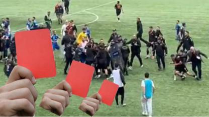 Futbol Sahası Ringe Döndü.. Tam 24 Kırmızı Kart!