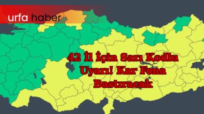 42 İl İçin Sarı Kodlu Uyarı! Kar Fena Bastıracak