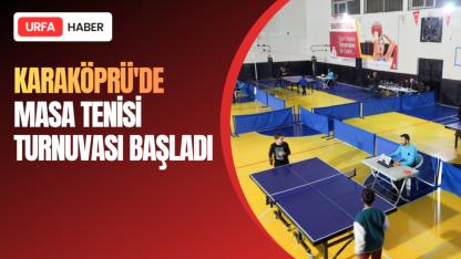 Karaköprü'de Masa Tenisi Turnuvası Başladı