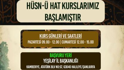 Yeşilay Şanlıurfa şubesinden ücretsiz sanat kursları