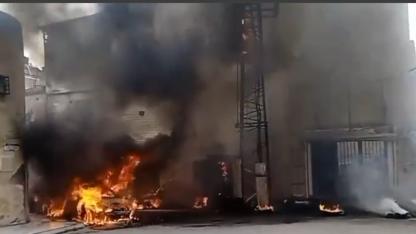 Şanlıurfa’da patlama sonrası yangın! Çok sayıda araç küle döndü!